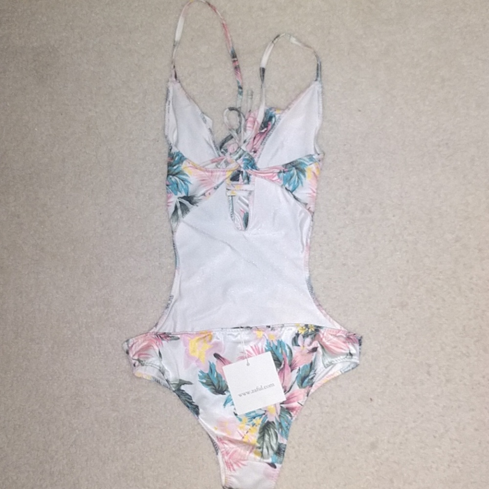 Tropical One-Piece Swimsuit - Picture 2 of 2